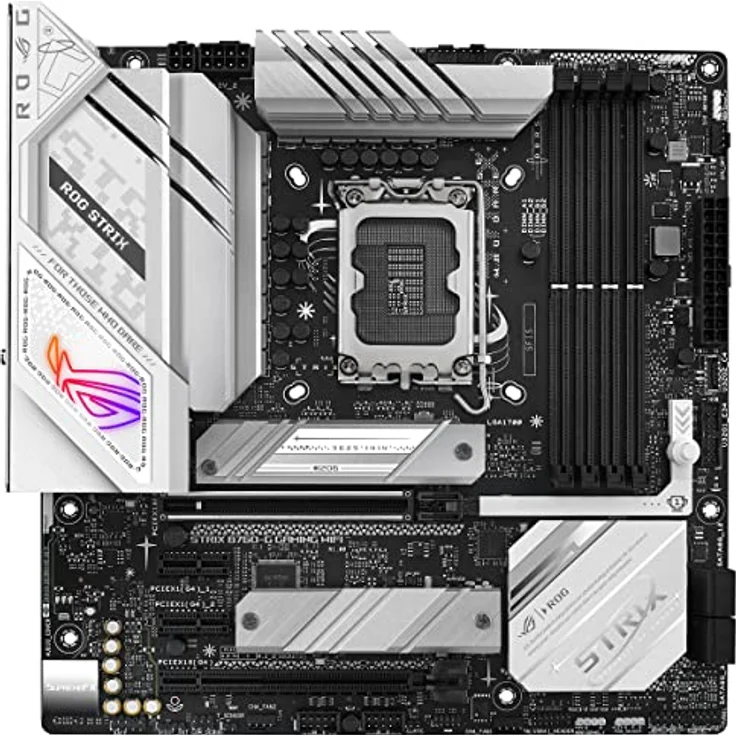 ASUS ROG STRIX B760-G GAMING WIFI Mainboard Sockel Intel LGA 1700 (Intel B760, mATX, DDR5 Speicher, PCIe 5.0, WiFi 6E, 2x PCIe 4.0 M.2, Aura Sync) weiß – Bild 2