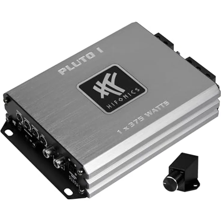 Hifonics PLUTO I Digital Monoblock Verstärker, 225/375 W RMS, kompakt mit Bass-Boost und Remote-Level-Controller