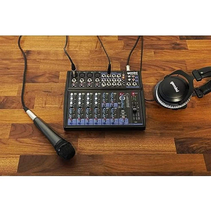 Gemini Sound GEM-12USB - Kompakter 12-Kanal-Analogmischer mit 4 Mic-Kanälen, 3 Band-EQ, USB-Wiedergabe von USB-Stick und Bluetooth-Streaming – Bild 3
