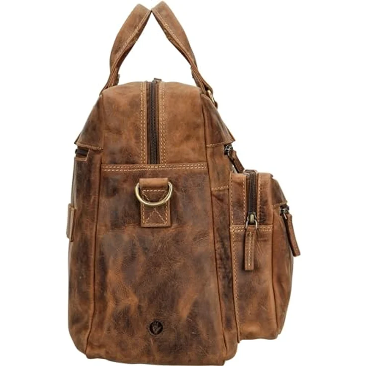 Greenburry Aktentasche Vintage 1539 (17.72"), Notebooktasche, Braun, aus hochwertigem Rindleder – Bild 8