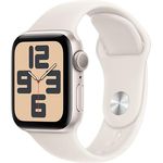 Apple Watch SE (2. Generation) GPS 40 mm Smartwatch mit Aluminiumgehäuse in Polarstern und Sportarmband in Polarstern (M/L). Fitness und Schlaftracker, Unfallerkennung, Herzfrequenzmesser