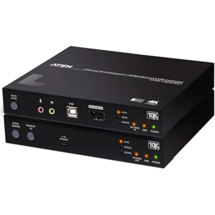 ATEN CE990 USB True 4K DisplayPort/HDMI Optical KVM Extender, Ultra-Langstreckenübertragung bis zu 10 km – Bild 1