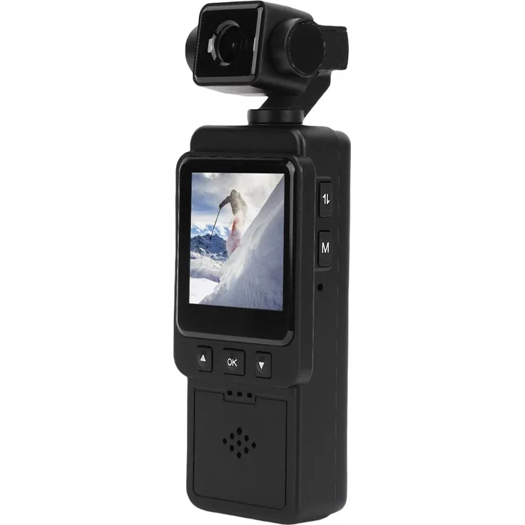 Lixada 1080P Vlog Camcorder mit Multi Axis Stabilisierung, 270°/180° Objektivrotation, Weitwinkel und HD-Bildschirm für Outdoor Fotografie