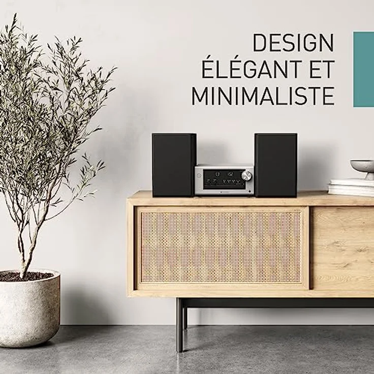 Panasonic MICRO SYSTEM DAB+ SCPM702EGS (Bluetooth, CD Player, 1x 80 W), Stereoanlage, Schwarz, Silber – Bild 7