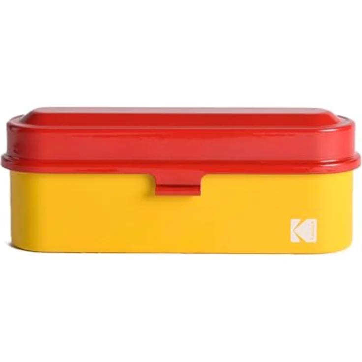 Kodak Film Case, Filmkoffer für 5 Rollen à 35 mm Folien, robuster Retro-Stahlkoffer in Rot, schützt vor Staub und Feuchtigkeit – Bild 2