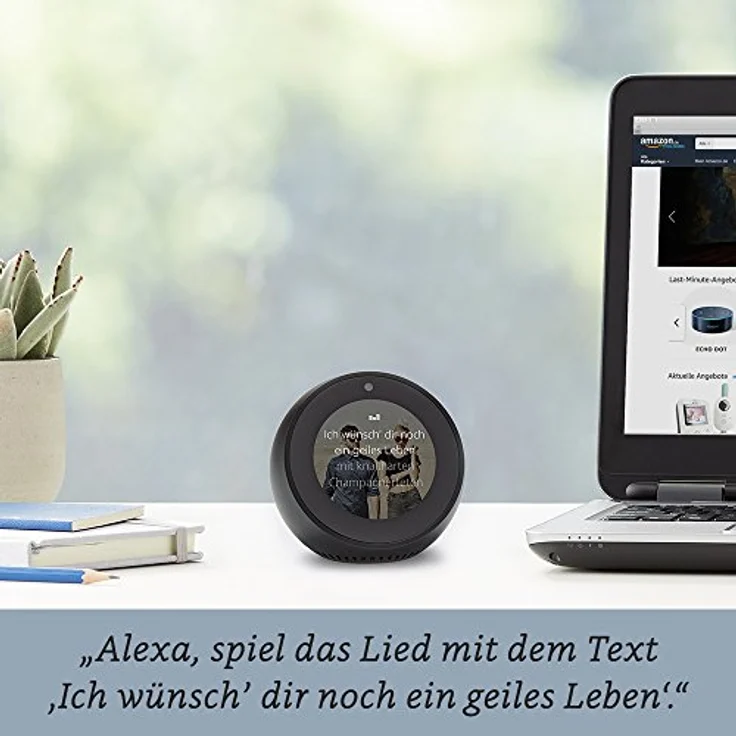 Amazon Echo Spot, Smarter Wecker mit Alexa - Schwarz - Preisvergleich – Bild 2