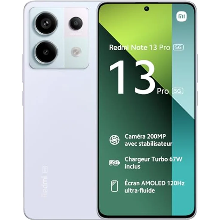 Xiaomi Redmi Note 13 Pro 5G 256GB/8GB Dual-SIM aurora-purple – Bild 1