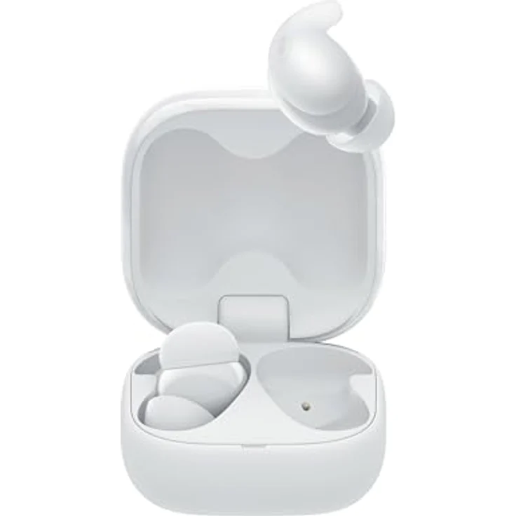 Sony LinkBuds Fit – Truly Wireless Noise Cancelling Bluetooth Earbuds - 21h Akkulaufzeit, IPX4, Umgebungsgeräuschmodus, Multipoint-Verbindung - Weiss – Bild 2