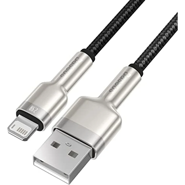 Baseus Cafule USB-auf-Lightning-Ladekabel, 2,4 A, 1 m, Schwarz – Schnellladung und Datenübertragung bis 480 MB/s – Bild 2