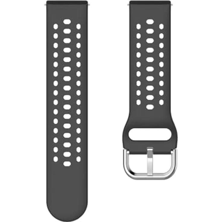 GIOPUEY Silikon Armband für Amazfit Bip 6/Bip Max, Verschleißfest & Atmungsaktiv, Schwarz – Bild 5