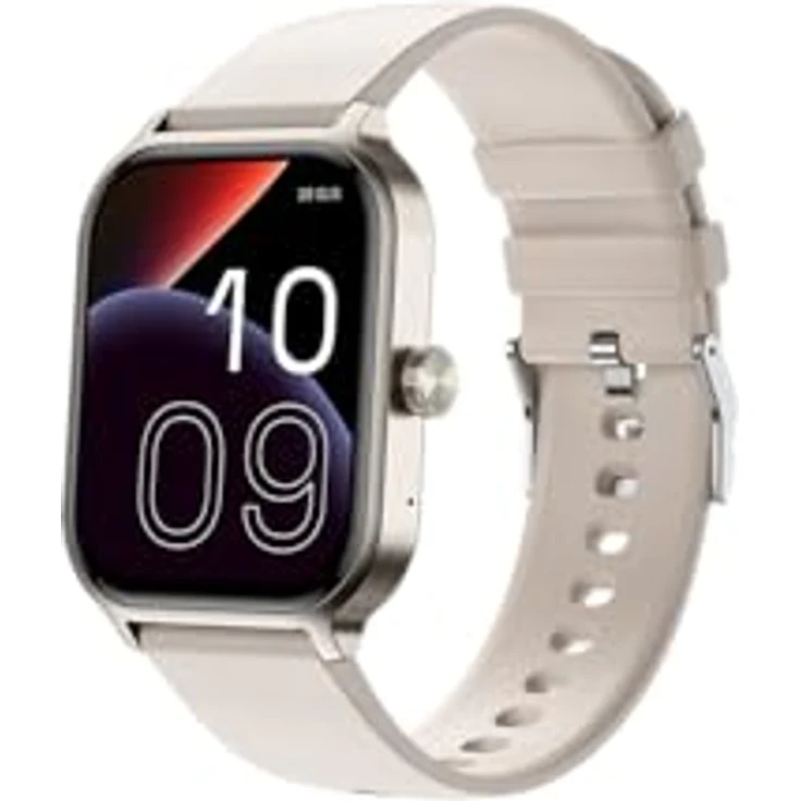 SPC Smartee Duo 3 - Smartwatch mit 1,93" AMOLED-Display, Bluetooth-Telefonie, bis zu 7 Tagen Akkulaufzeit, 100 Sportarten, IP68, beige und braune Armbänder – Bild 2