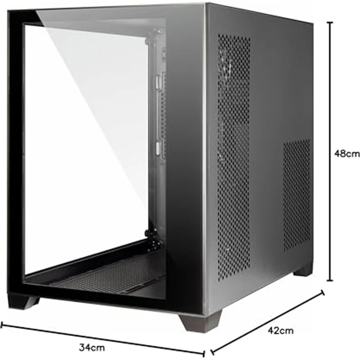 Inter-Tech C-501 Aspect ATX Gaming Gehäuse, Tempered Glass, Schwarz – Bild 5