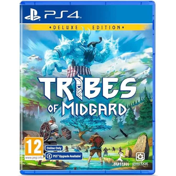 Gearbox Publishing Tribes of Midgard (Deluxe Edition), PS4-Games - Bis zu 10 Spieler CoOp, Erkunde Midgard, Verteidige dein Zuhause, Baue überall
