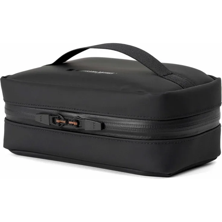 Artisan & Artist ACAM-62D BLK, Kamera Schultertasche aus DULON®-Material, wasserabweisend, schwarzes Design mit rotem Innenfutter