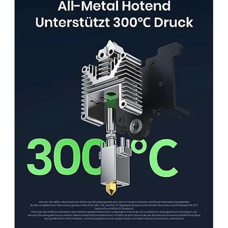 AnkerMake M5C 3D Drucker, 500 mm/s High-Speed 3D-Druck, 50 μm Präzision, All Metal Hotend, Bis zu 300℃ 3D Druck, Intuitive Steuerung über mehrere Geräte, Auto-Nivellierung, 220×220×250 mm Druckvolumen – Bild 3