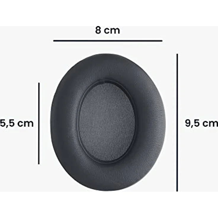 kwmobile 2X Ohrpolster kompatibel mit Beats Studio 2/3 Wireless Polster - Kopfhörer Polster aus Kunstleder, Ersatz Ohrpolster Set für Over Ear Headphones - Schwarze Lederoptik – Bild 4