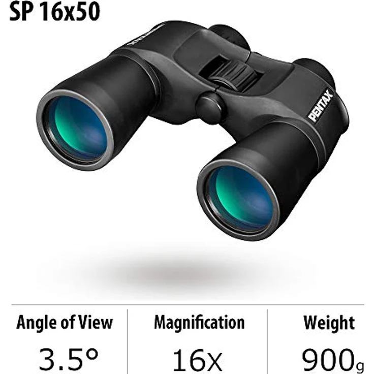 Pentax SP 16x50 Fernglas, BaK4 Glasprismen, Aluminium-Druckguss Gehäuse, mehrfach vergütete Linsen, komplett gummiert – Bild 5