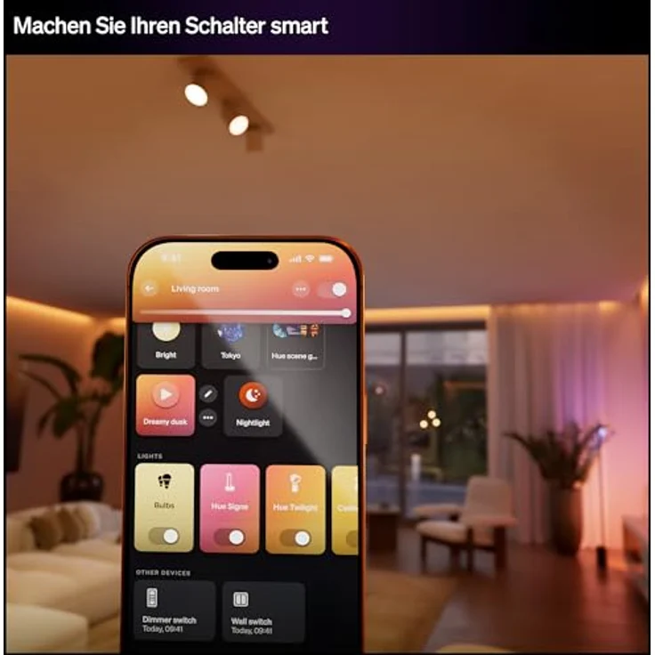 PHILIPS Hue Wandschaltermodul, Smart Schalter für Lampen mit App- & Sprachsteuerung, Netzbetrieb, Weiß – Bild 5