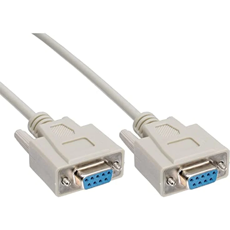 InLine 12229 Serielles Kabel, 9pol Buchse/Buchse, vergossen, 1:1 belegt, 1,8m – Bild 1