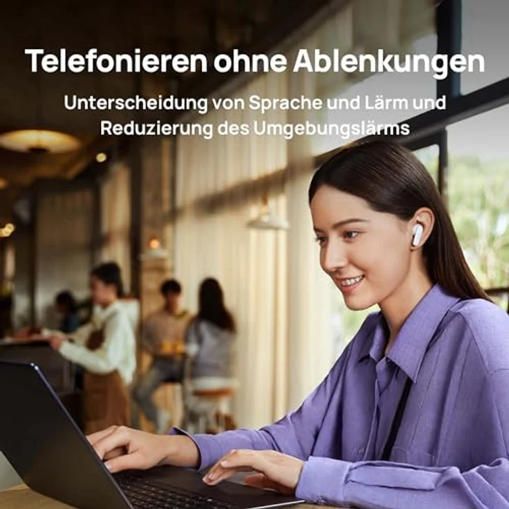 HUAWEI FreeBuds 6i, Intelligente Aktive Geräuschunterdrückung 3.0, Druckvoller Bass, Bis zu 35 Stunden Akkulaufzeit, Bluetooth 5.3, IP54 Schwarz – Bild 5