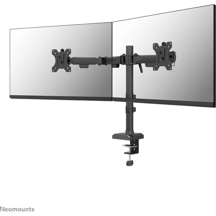 Neomounts DS60-600BL2 Nero, 2-armiger Monitorarm für 10"-32" Bildschirme, schwarz, max. 8 kg, vollbeweglich mit Höhenverstellung und Kabelmanagement – Bild 1