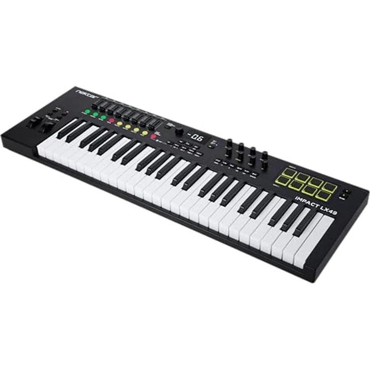 Nektar Impact LX mk3, MIDI-Controller mit 49 sensibilisierten Tasten, 8 Reglern, 8 Fadern, 8 Pads und DAW-Integration – Bild 3