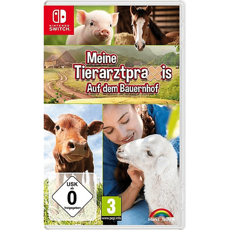 Markt+Technik Meine Tierarztpraxis - Auf dem Bauernhof [Nintendo Switch], Spiel zur Behandlung von über 90 Bauernhoftieren in einer offenen Spielwelt