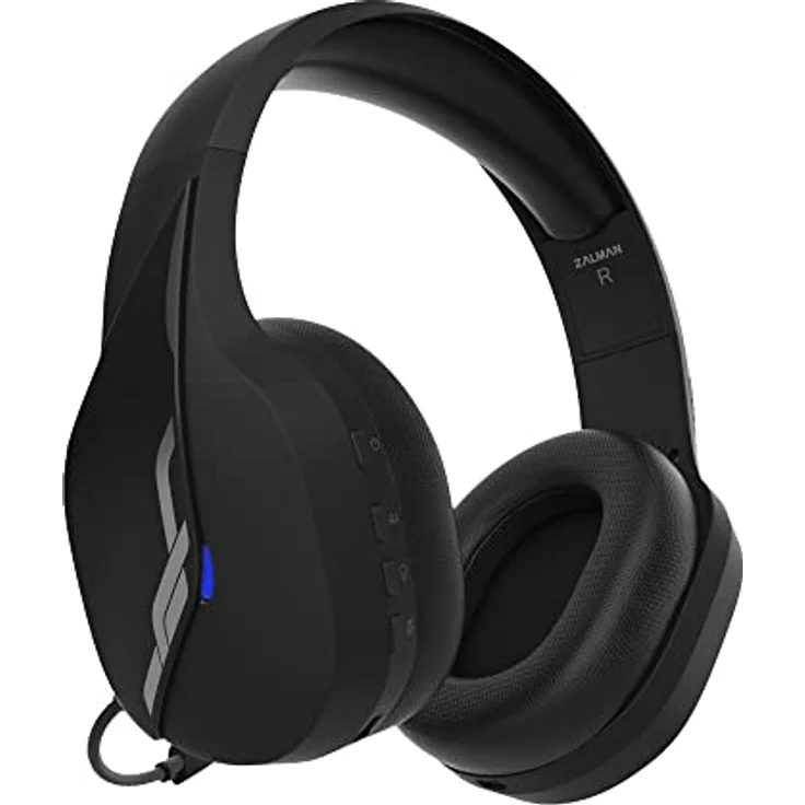 Zalman HPS700 Black, Kabelloses Gaming Headset mit 50 mm Treibern, Virtual 7.1 Surround Sound, Memory Foam Ohrpolstern, Schwarz – Bild 3