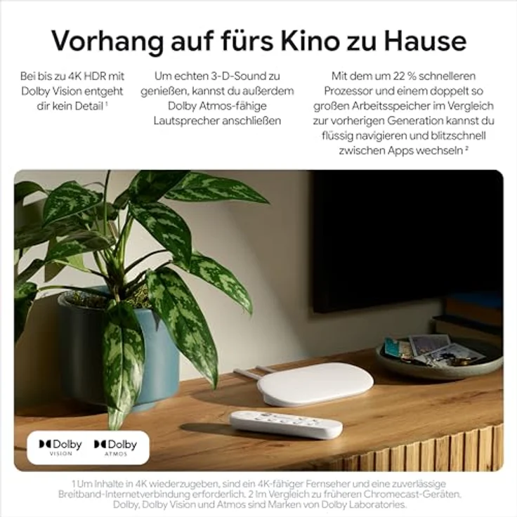 GOOGLE Google TV Streamer (4K) 32 GB, Porcelain – Bild 3