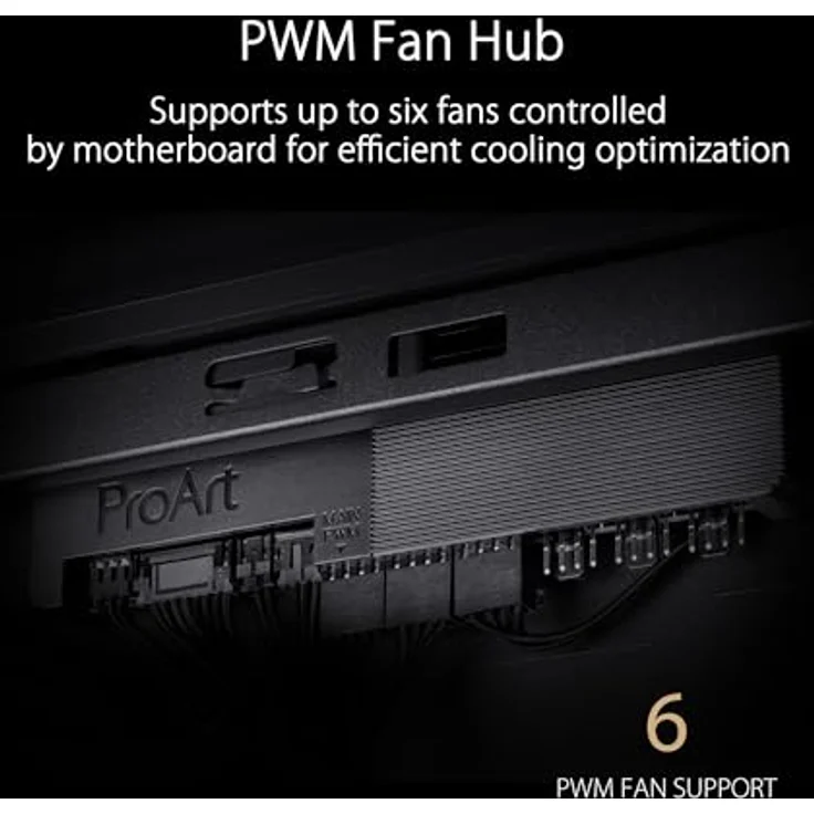 Asus ProArt PA602 E-ATX Gehäuse, 420 mm Heizkörperhalterung, 140 mm Lüfter und Zwei 200 mm Lüfter vorinstalliert, IR-Staubanzeige auf der Vorderseite – Bild 5