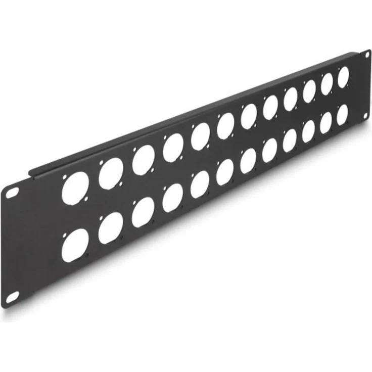 Delock 88055 Patch-Panel, 19″ Einbau für 24 D-Typ Module, schwarz