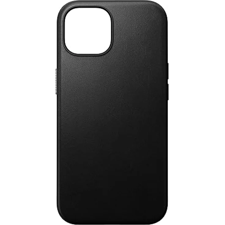 NOMAD Modern Leather Case | für iPhone 15 | Schutzhülle aus Polycarbonat und hochwertigem Echtleder | MagSafe-kompatibel | Black – Bild 1