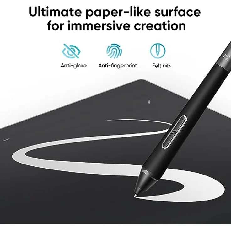 XP-Pen Deco Pro XLW (2nd Gen) + RC Grafiktablet, 17.5 Zoll, Bluetooth 5.0, X3 Pro Smart Chip-Stift, Schwarz/Grau – Bild 9