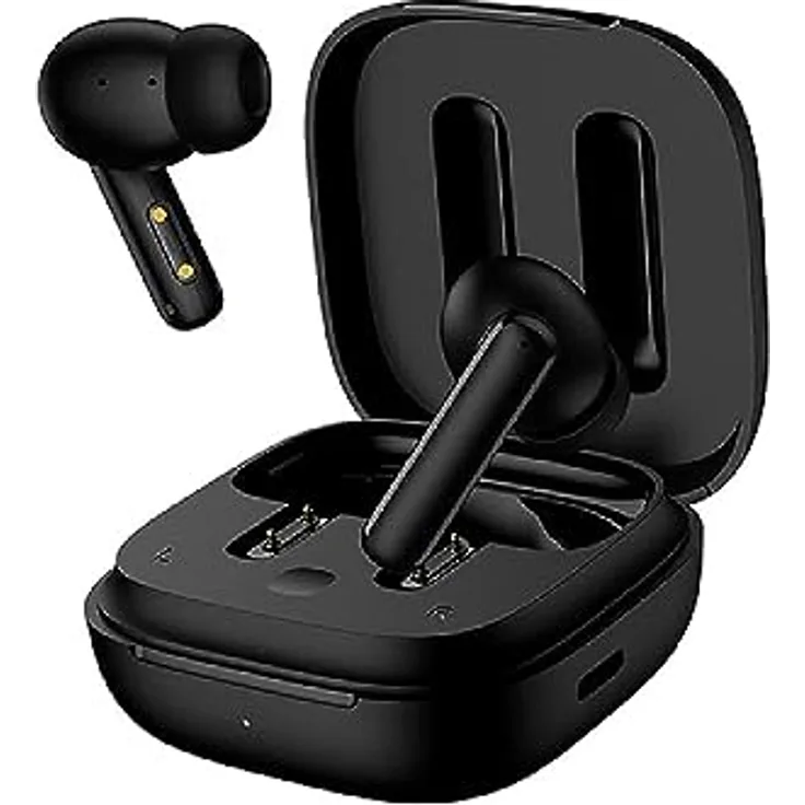 QCY T13ANC, komplett kabelloser Kopfhörer mit Ladebox - schwarz uni