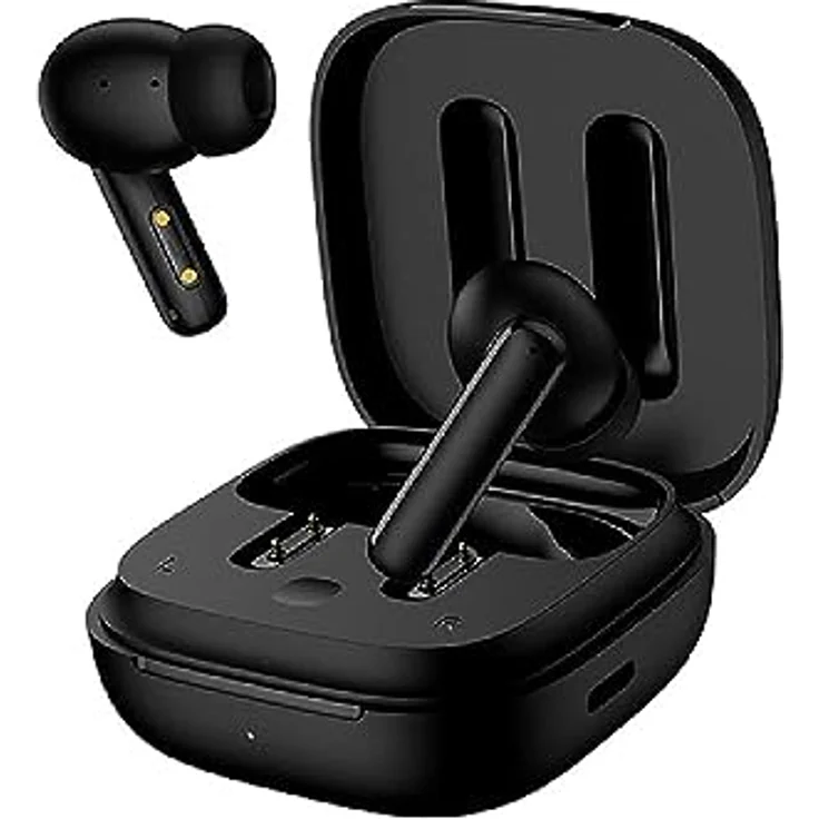 QCY T13ANC, komplett kabelloser Kopfhörer mit Ladebox - schwarz uni – Bild 1