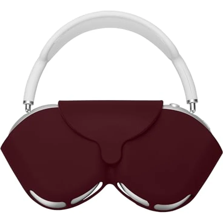 kwmobile Hülle kompatibel mit Apple AirPods Max, Silikon Case in Bordeaux Violett mit präzisen Cut-Outs und Druckknopfverschluss – Bild 1