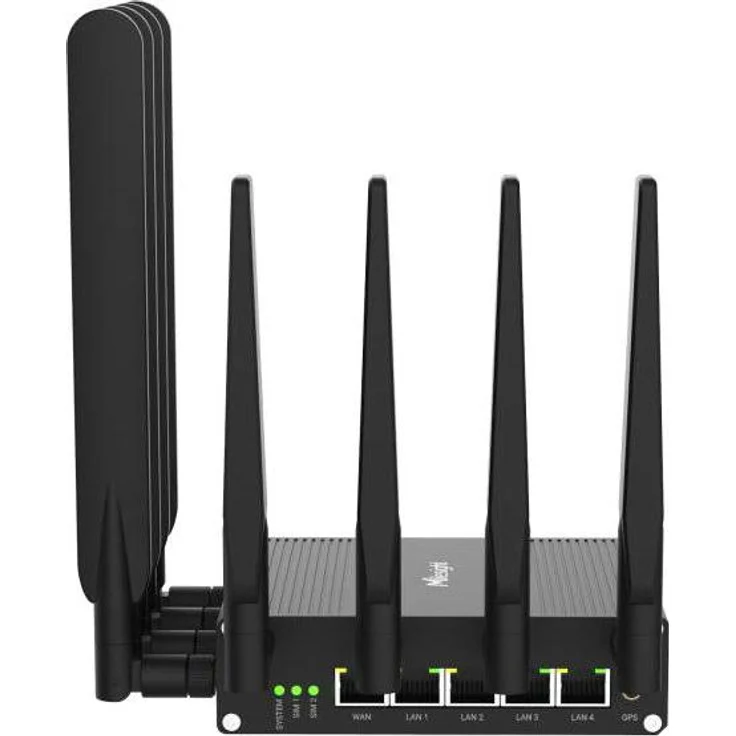 Milesight UR75-504AE-P-W2, 5G Industrie-Router mit Quad-Core-CPU, 5-Port-Gigabit-Ethernet, RS232/RS485-Ports und digitalem I/O