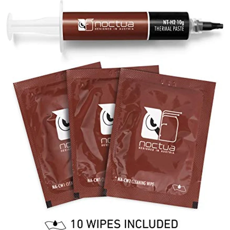 Noctua NT-H2 10g, Premium Wärmeleitpaste inkl. 10 Reinigungstücher (10g, Grau) - Preisvergleich – Bild 2
