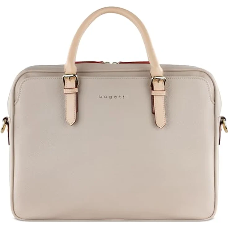 Bugatti Aktentasche ELLA, Laptop-Tasche mit Kartenfächern und Trolleyhalterung, violett – Bild 2