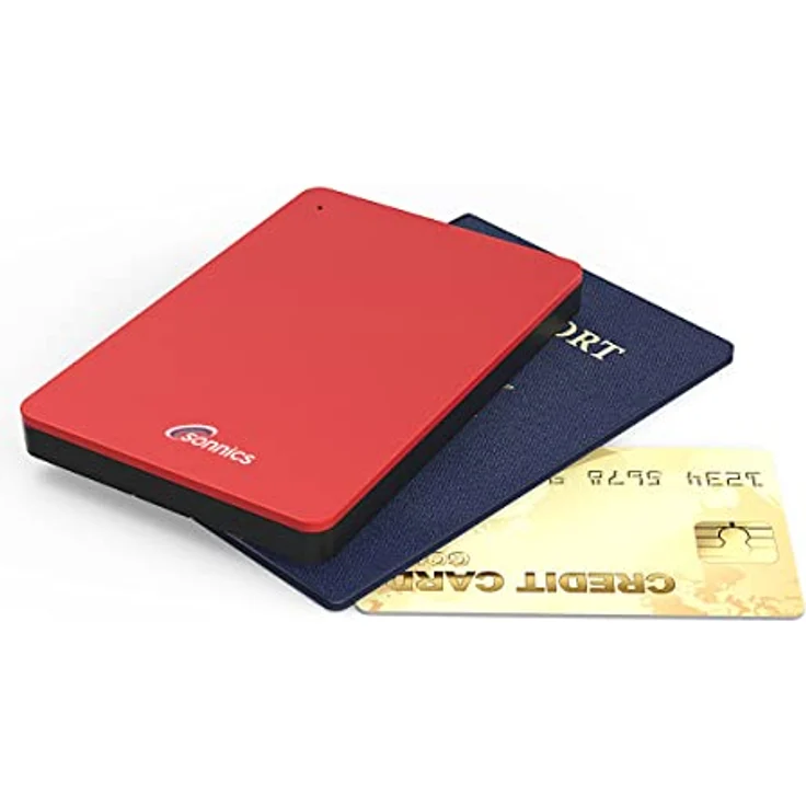 Sonnics 500GB Rot Externe tragbare Festplatte Typ C USB 3.1 kompatibel mit Windows-PC, Mac, Smart TV, Xbox One/Series X und PS4/PS5 – Bild 5