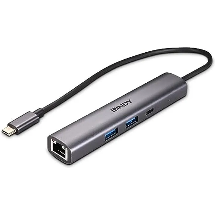 Lindy USB 3.2 Gen 2 Typ C Hub & Gigabit Ethernet Konverter