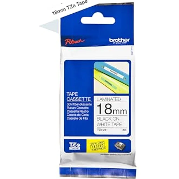 Brother TZe-241 18mm Schriftband P-touch Tape weiß – Bild 2