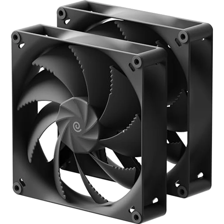 Havn H18 PWM Lüfter, 180 mm, 2er-Pack mit optimiertem Luftstrom und leiser Betriebsweise, schwarz – Bild 1