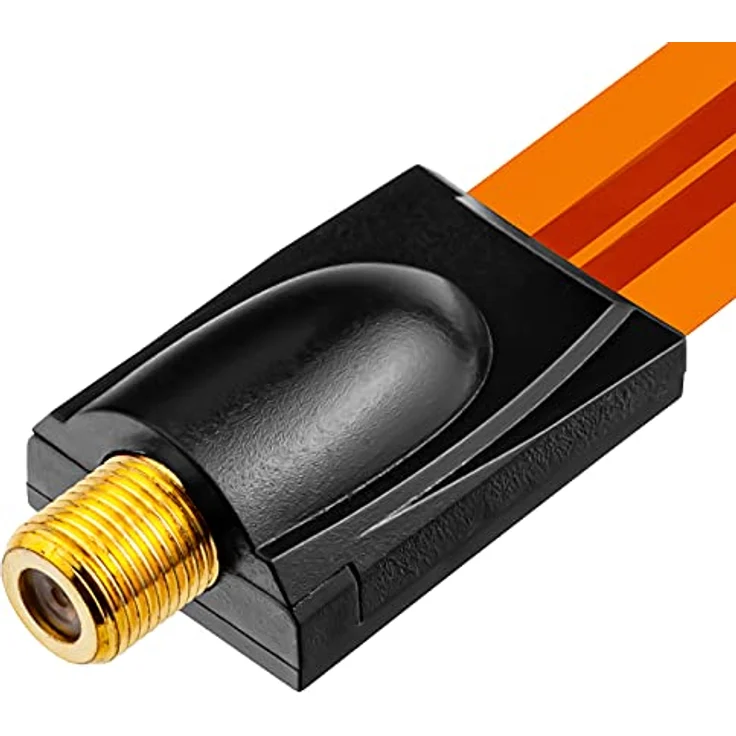 HB Digital SAT Fensterdurchführung High-Quality GOLD + 2 x F-Stecker vergoldet + 2 x Gummitüllen für Fenster und Türen Ultra Flach – Bild 8