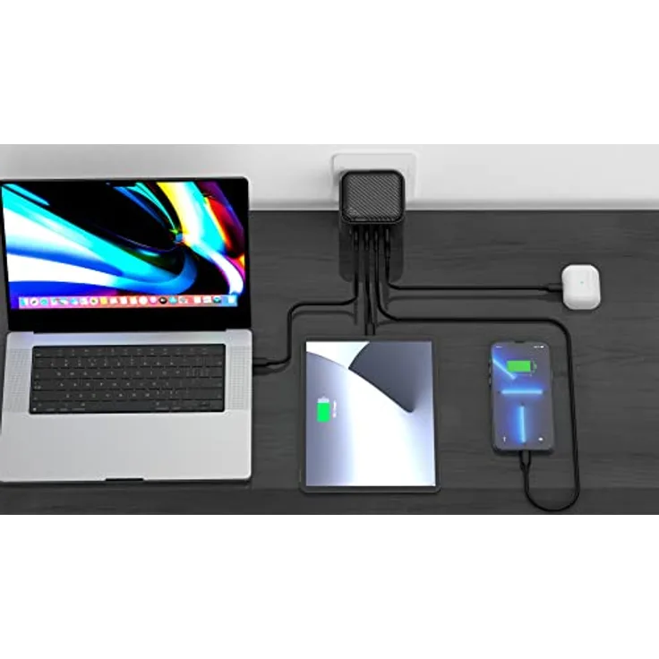 INVZI 100 W. GaN USB-C 4 Ports World Smallest Universal Fast Charger