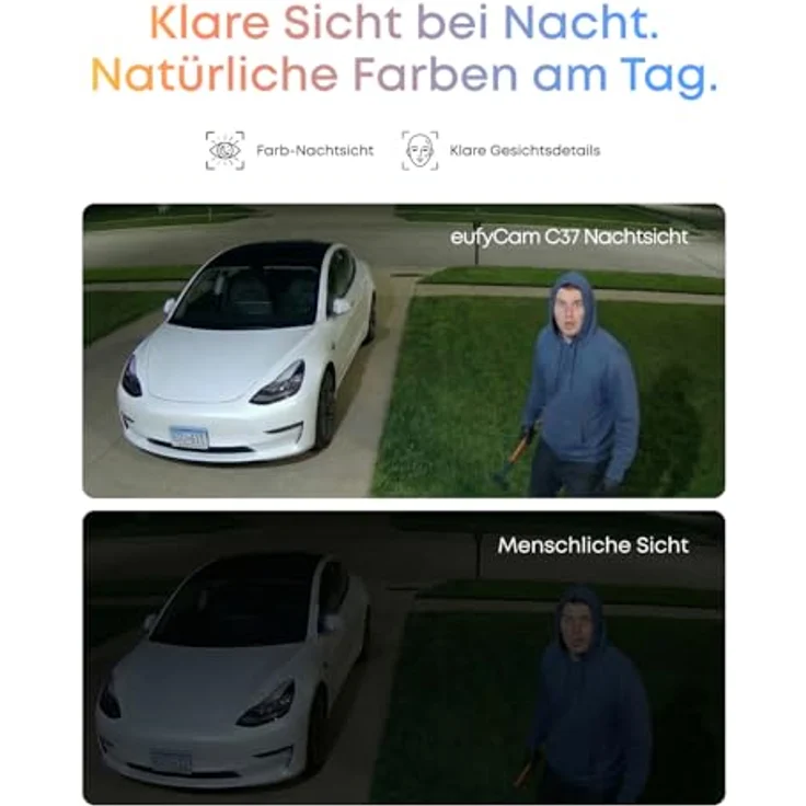 Anker eufy Überwachungskamera C37, kabellose 2K Outdoor-Kamera mit 360° KI-Tracking, 2er Set – Bild 4