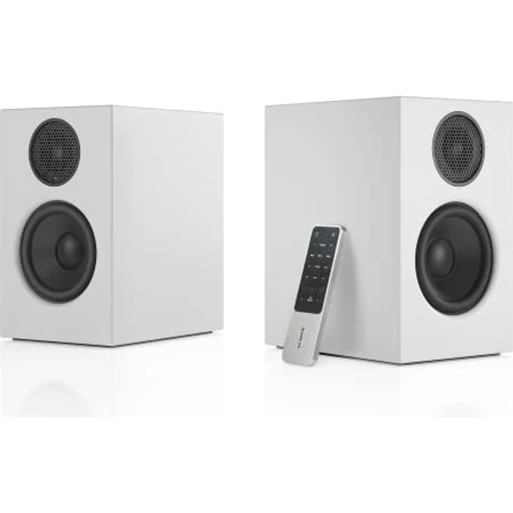 Audio Pro A28 - Kabellose Aktiv Multiroom Lautsprecher mit Bluetooth & WiFi - Stereo Speaker für Home Entertainment mit AirPlay 2, Chromecast, Spotify - Weiss – Bild 5