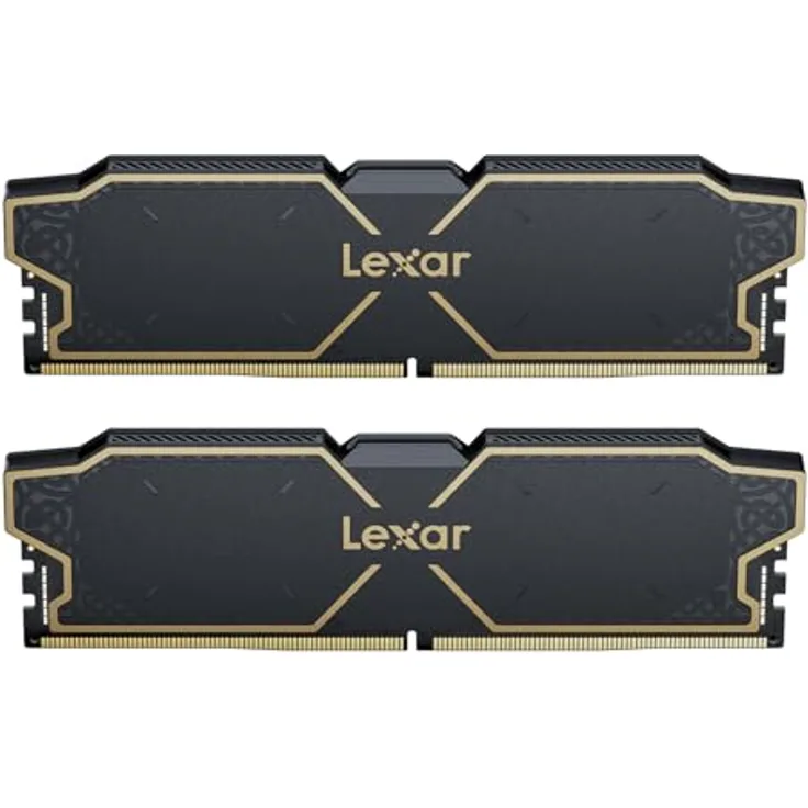 Lexar Thor OC DDR5 RAM 32 GB Kit (16 GB x 2) 6000 MHz, DRAM 288-Pin UDIMM Desktop-Speicher, Hochleistungs-Computerspeicher für XMP 3.0 & AMD Expo, CL32-38-38-96, 1.3 V (LD5U16G60C32LG-RGD)