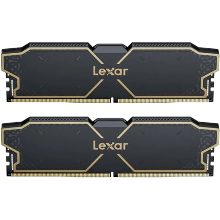 Lexar Thor OC DDR5 RAM 32 GB Kit (16 GB x 2) 6000 MHz, DRAM 288-Pin UDIMM Desktop-Speicher, Hochleistungs-Computerspeicher für XMP 3.0 & AMD Expo, CL32-38-38-96, 1.3 V (LD5U16G60C32LG-RGD) – Bild 1