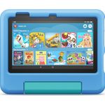 Amazon Fire 7 Kids (2022) inkl. Hülle (7", 16 GB, Blue), Tablet, Blau - Kindgerechtes Tablet mit USB-C Anschluss, microSD-Slot und 2-MP-Kamera